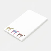 Colorful Horse Pattern Post-it® Notes (Schuin)