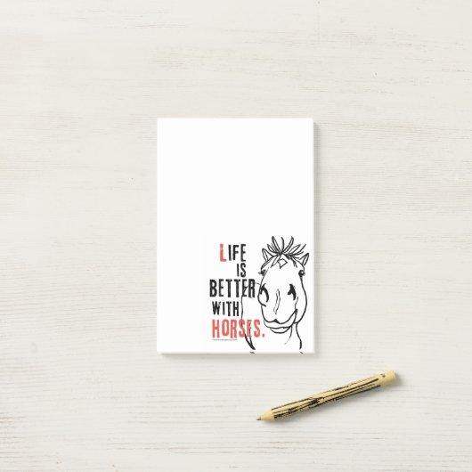 Colorful Horse Pattern Post-it® Notes (Op bureau)