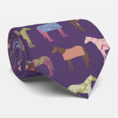 Colorful Horse Pattern Stropdas (Opgerold)