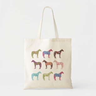 Colorful Horse Pattern Tote Bag