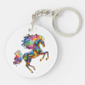 Colorful Horse Sleutelhanger (Achterkant)