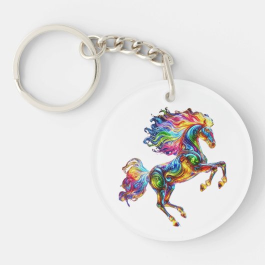 Colorful Horse Sleutelhanger (Voorkant)