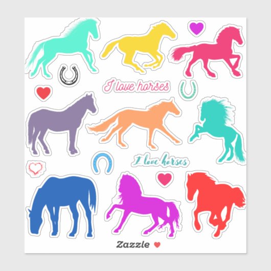 Colorful Horse Sticker (Vel)
