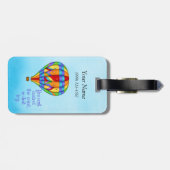 Colorful Hot Air-ballon Bagagelabel (Achterkant horizontaal)