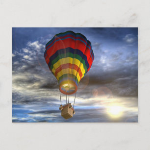 Colorful Hot Air-ballon Briefkaart