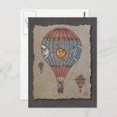 Colorful Hot Air-ballon Briefkaart (Voorkant / Achterkant)