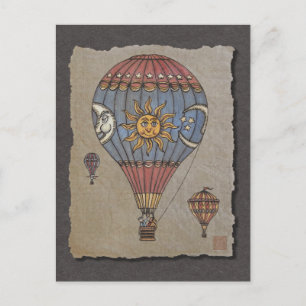 Colorful Hot Air-ballon Briefkaart