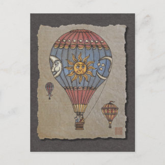 Colorful Hot Air-ballon Briefkaart