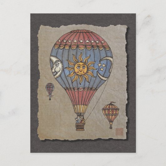 Colorful Hot Air-ballon Briefkaart (Voorkant)