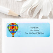 Colorful Hot Air-ballon Etiket (Insitu)