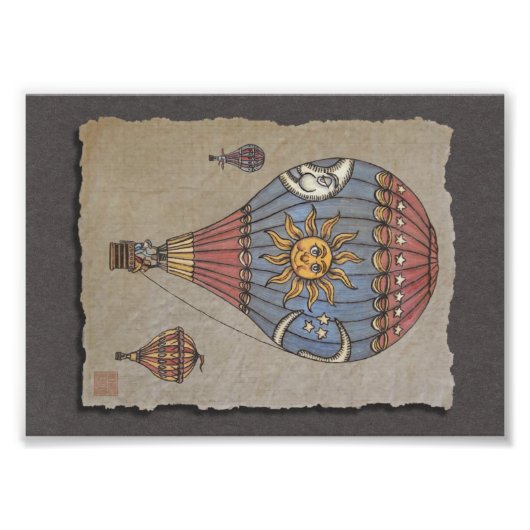 Colorful Hot Air-ballon Foto Afdruk (Voorkant)