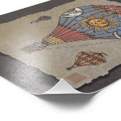 Colorful Hot Air-ballon Foto Afdruk (Hoek)