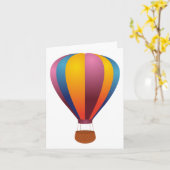 Colorful Hot Air-ballon Kaart (Gele Bloem)