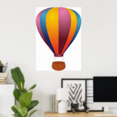 Colorful Hot Air-ballon Poster (Thuiskantoor)