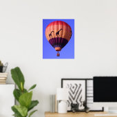 Colorful Hot Air Ballon Safari Giraffe Poster (Thuiskantoor)