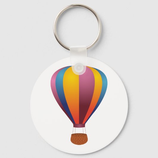Colorful Hot Air-ballon Sleutelhanger (Voorkant)