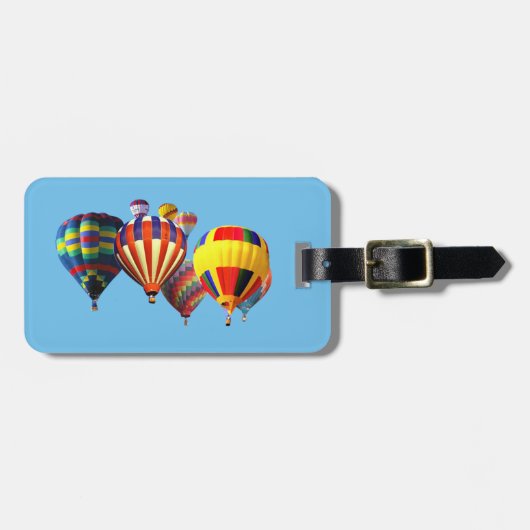 Colorful Hot Air-ballonnen Bagagelabel (Voorkant horizontaal)