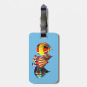 Colorful Hot Air-ballonnen Bagagelabel (Achterkant verticaal)