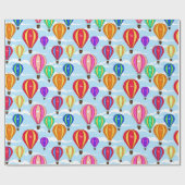 Colorful Hot Air-ballonnen Cadeaupapier (Vlak)
