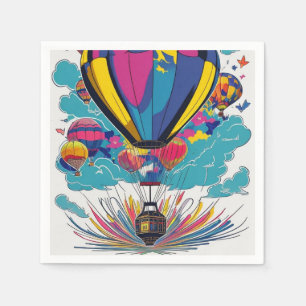Colorful Hot Air-ballonnen Servet