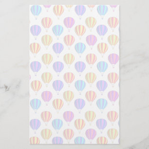Colorful Hot Air-ballonpatroon Briefpapier