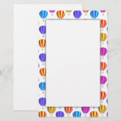Colorful Hot Air-ballonpatroon Briefpapier (Voorkant / Achterkant)