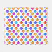 Colorful Hot Air-ballonpatroon Fleece Deken (Voorkant (Horizontaal))