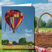Colorful Hot Air Balloon Bedankkaart