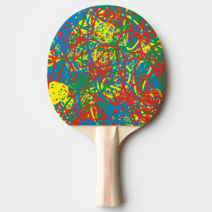 Colorful Hot Mess Blast Reb Yellow Green Blue Ping Tafeltennisbatje