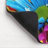 Colorful Hot Pink Blauwgroen Blue Gerber Daisies F Muismat (Hoek)