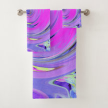 Colorful Hot Pink en Paarse Boho Hippie Swirl