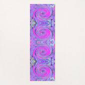 Colorful Hot Pink en Paarse Boho Hippie Swirl Yogamat (Voorkant)