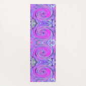 Colorful Hot Pink en Paarse Boho Hippie Swirl Yogamat (Achterkant)