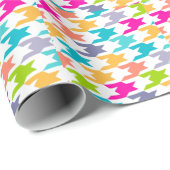 Colorful Houndstooth Seamless Patroon 3 Cadeaupapier (Rol Hoek)