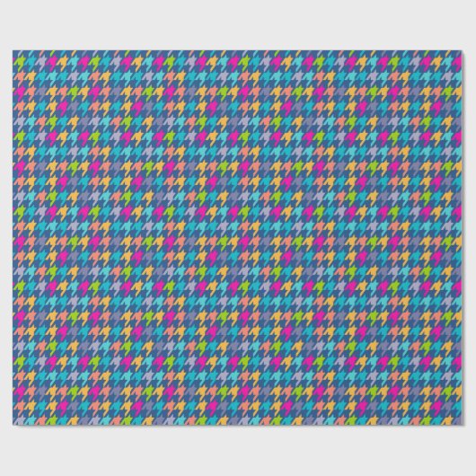 Colorful Houndstooth Seamless Pattern 2 Cadeaupapier (Vlak)