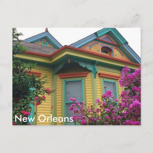 Colorful House in New Orleans Briefkaart (Voorkant)