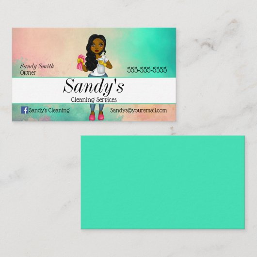 Colorful Housekeeping Visitekaartje (Voorkant / Achterkant)