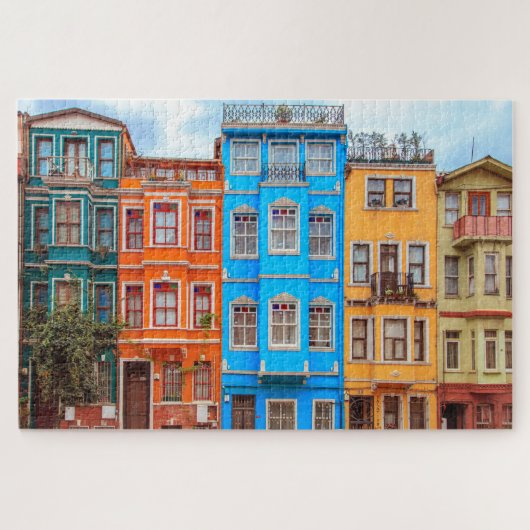 Colorful Houses Buildings Istanbul Turkey Travel Legpuzzel (Horizontaal)