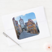Colorful houses in Rothenburg, Germany Vierkante Sticker (Envelop)