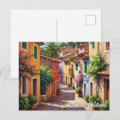 Colorful Houses Palma de Mallorca Spain Travel Briefkaart (Voorkant / Achterkant)
