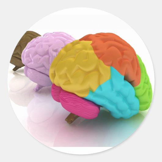Colorful Human Brains Stickers (Voorkant)