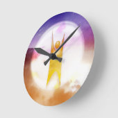 Colorful Humanisme-symbool Ronde Klok (Hoek)