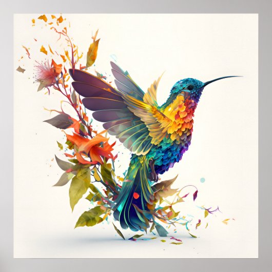Colorful Humminbird Poster (Voorkant)