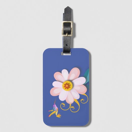 Colorful Humming Bird Bagagelabel (Voorkant (verticaal))