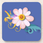 Colorful Humming Bird Bier Onderzetter (Voorkant)