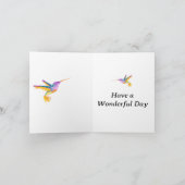Colorful Humming Bird Editable Kaart (Binnen)