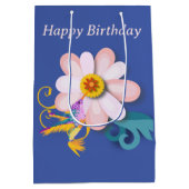 Colorful Humming Bird Editable Medium Cadeauzakje (Achterkant)