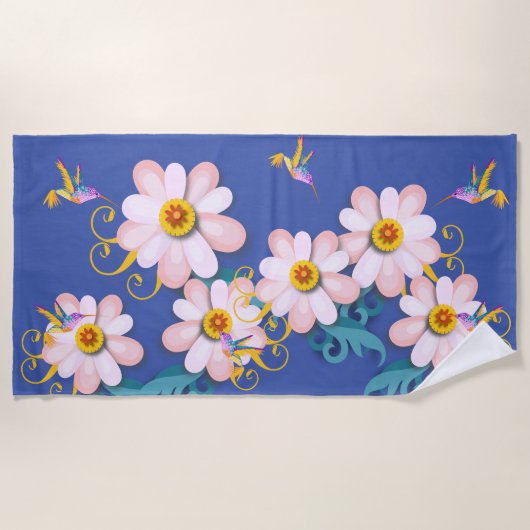 Colorful Humming Bird Strandlaken (Voorkant)