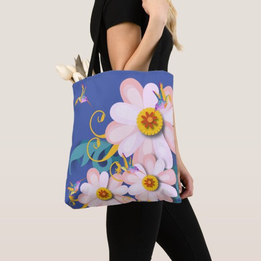 Colorful Humming Bird Tote Bag (Dichtbij)