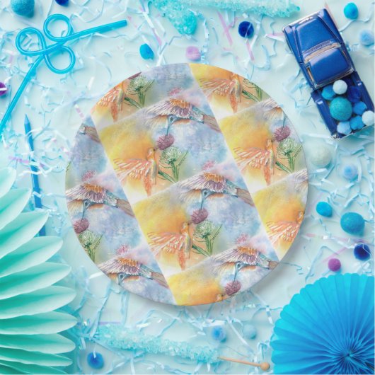 COLORFUL HUMMING BIRDS PARTIJ PAPIEREN BORDJE (Feest)